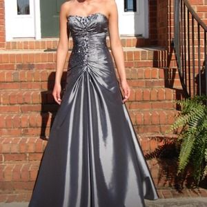 Flirt by Maggie Sottero A-line taffeta prom dress
