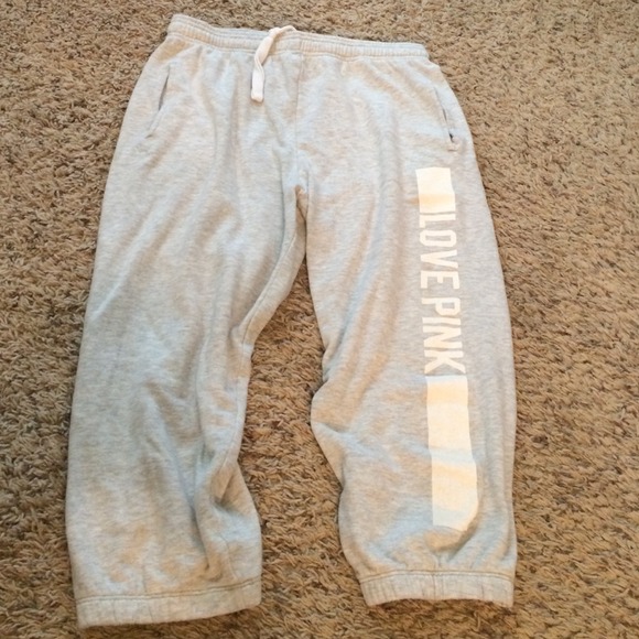 VS pink cropped sweats