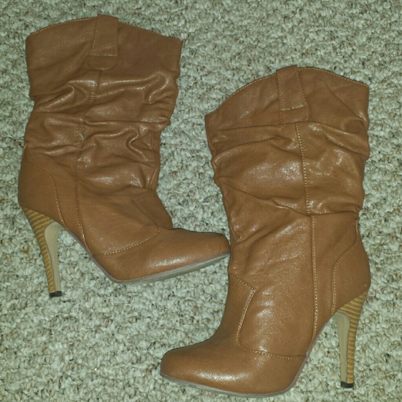 🌟Brown Leather Calf High Boots🌟