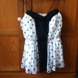 Anthropoogie polka dot tank