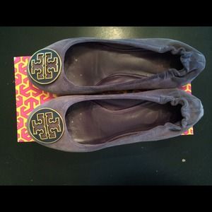 Tory Burch purple suede flats
