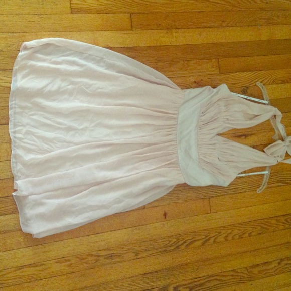 Blush Pink Donna Morgan Halter Top Knee length