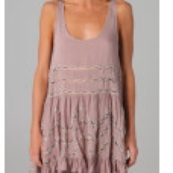 Free people Voile trapeze lace dress