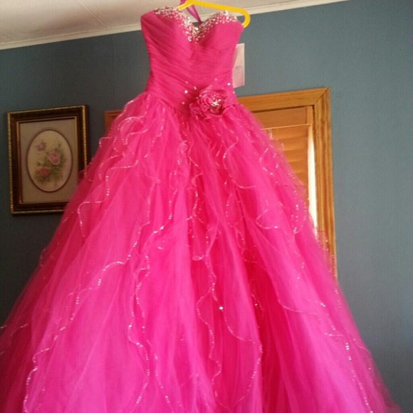 Hot pink party dress