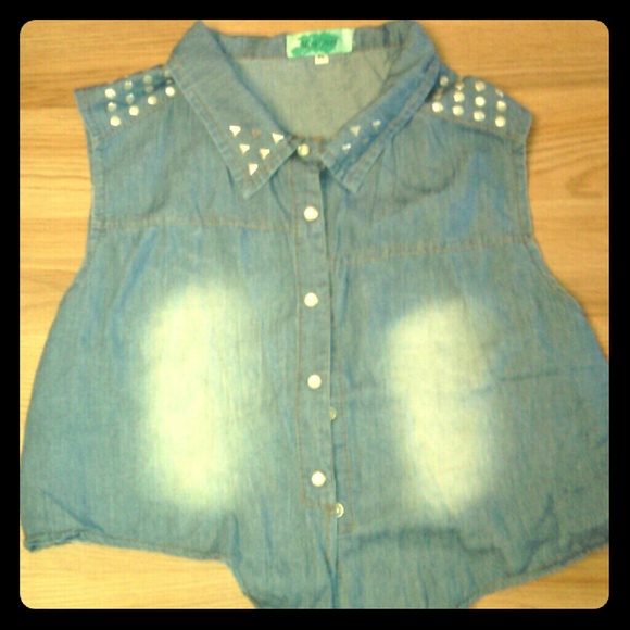 Cropped Denim Top
