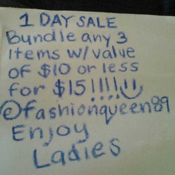 ONE DAY SALE I HAVE MANY ITEMS PRICED AT 10 & LESS