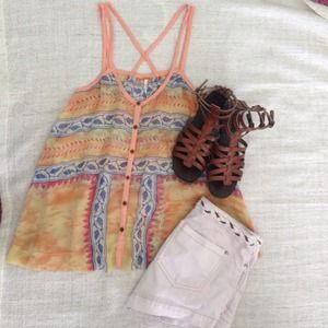 Free people Aztec print tank top