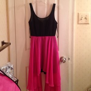 Pink and black party dress