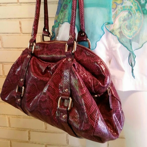 Awesome Purple Snakeprint Hobo bag by THE LIMITED - Picture 3 of 4
