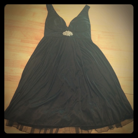 Plunging neckline dress