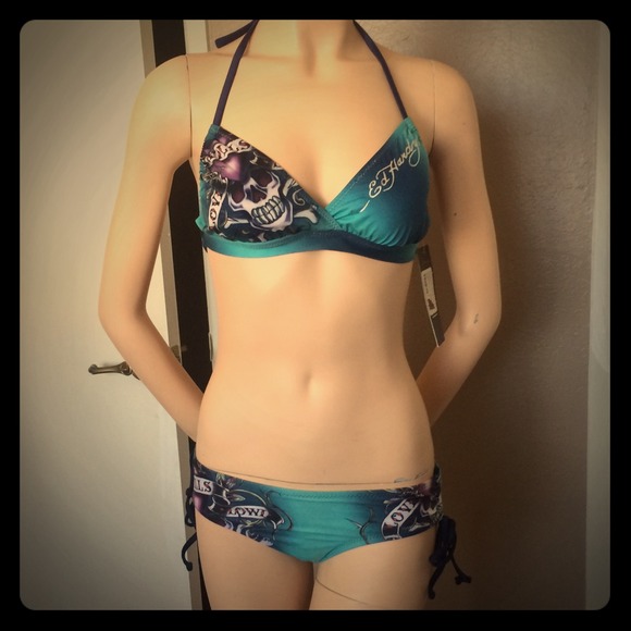 Ed Hardy 2pc Bikini 'Love Kills Slowly' Design