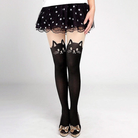 Unbranded Other - Cat Pattern Printed Pantyhose
