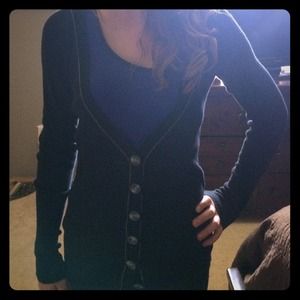 Cute black cardigan!