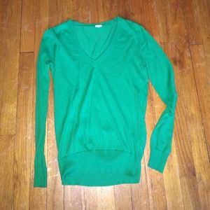 J.Crew green v neck sweater