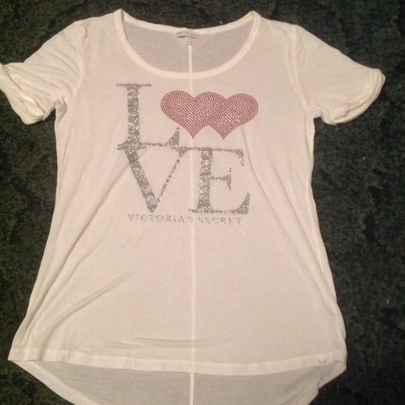 Victoria Secrete soft white t-shirt - Picture 1 of 3