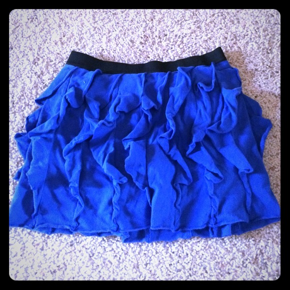 Blue ruffle skirt