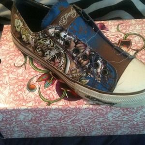 Ed hardy slip on shoes