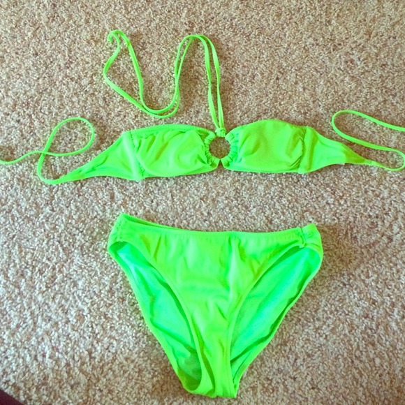 Bright green sexy swimsuit