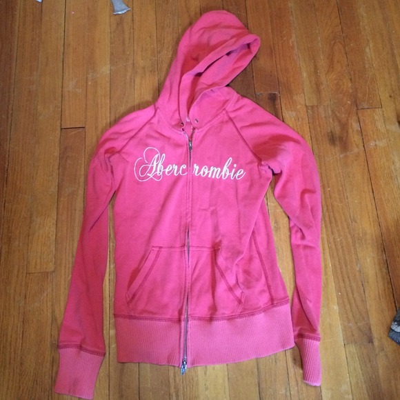 Abercrombie and Fitch light red zip up - Picture 1 of 2