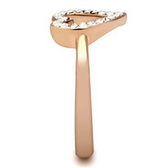 Rose gold CZ pave statement ring - Picture 3 of 3