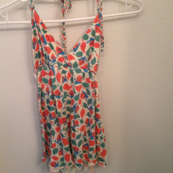 Cute snail pattern halter top