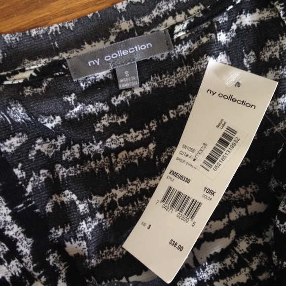 NWT NY COLLECTION Chiffon Ruffled Front Lined Tank - Picture 4 of 6