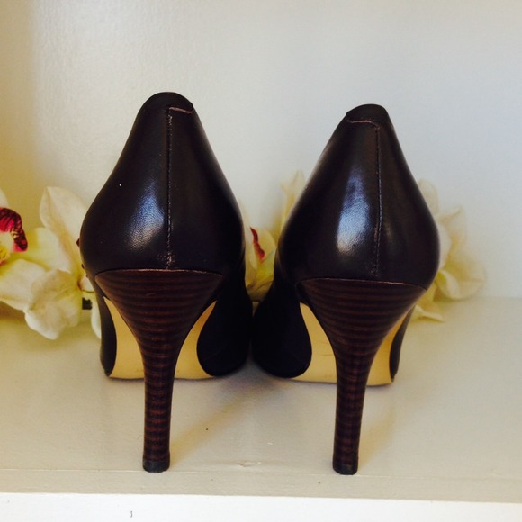 Nine West Dark Brown Leather Heels - Picture 3 of 4