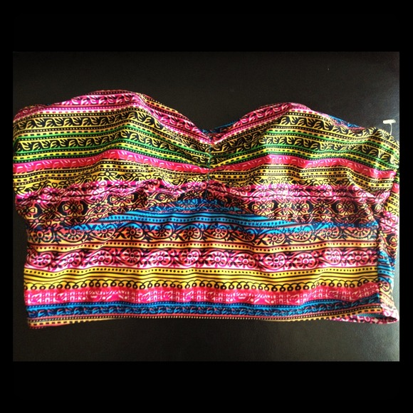 ✨SOLD✨Bandeaux crop top bathing suit duo