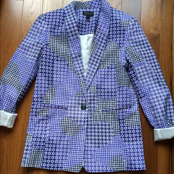 Topshop printed blazer