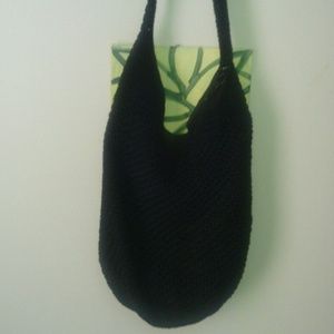 Black crochet crossbody