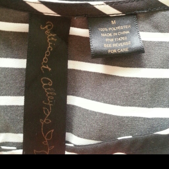 ---SOLD--- Black and White Striped Sun Dress - Picture 2 of 3