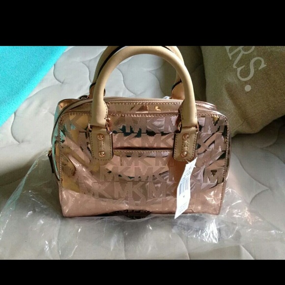 Michael Kors rose gold satchel
