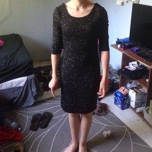 Black sequins dress