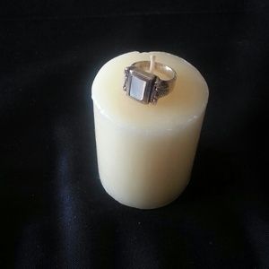 Mother of pearl silver plated ring