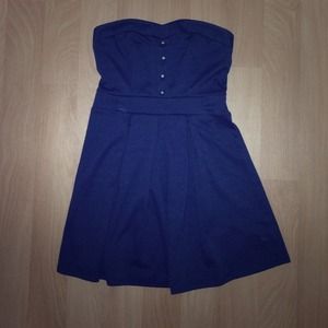 Dark grey strapless dress