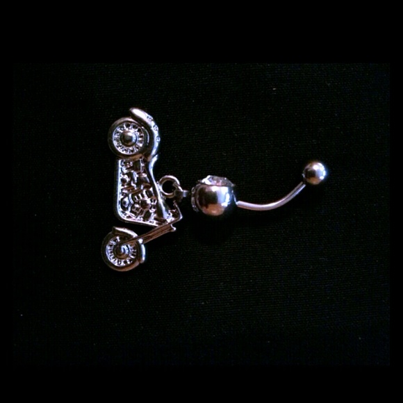 Motorcycle belly button ring
