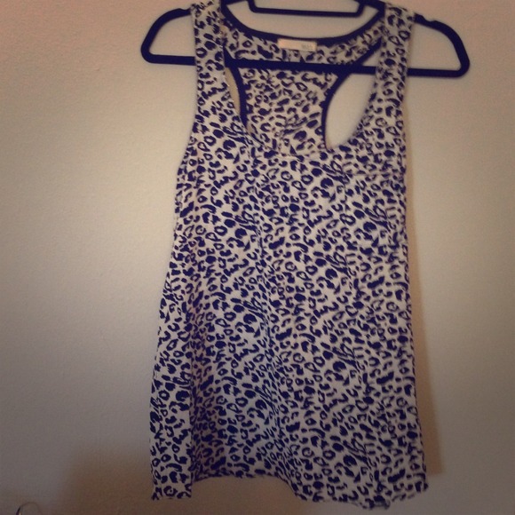Black and white leopard print tank