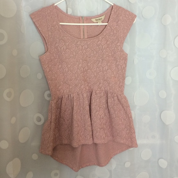 Pink peplum shirt