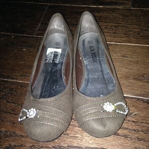 Dark brown flats. Never worn