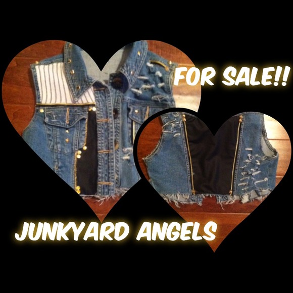 Half denim vest