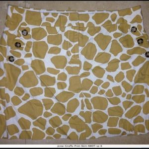 🚫SOLD🚫Jcrew Giraffe Print Skirt sz 6 rare