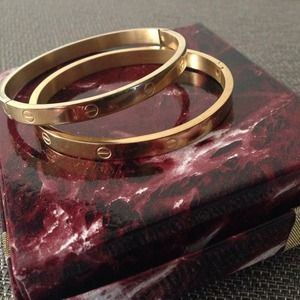 2 gold cartier love bracelets/inspired $23 each
