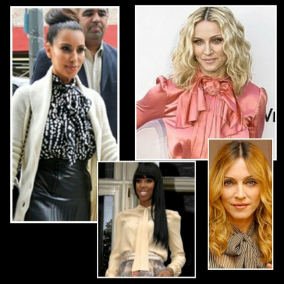 SOLD Adrianna Papell Silk Pussy Bow Blouse - Picture 4 of 4