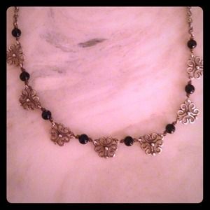 James Avery's scrolls and beads necklace with onyx
