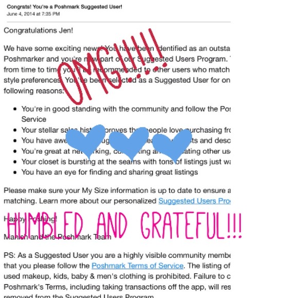 I'm a Suggested User!!!!!! (6/4/14) woooohoooo!!!!