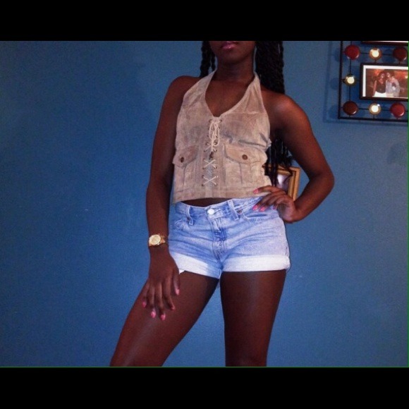 Vintage Wilson's Leather Halter Bustier