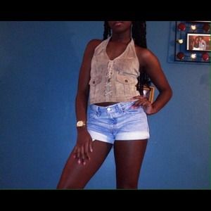 Vintage Wilson's Leather Halter Bustier