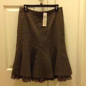 Brand new LOFT Dark Brown Skirt.