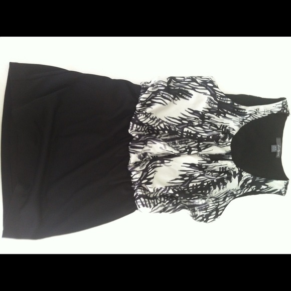 Black and white party dress