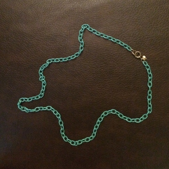 Green/teal J.Crew chain necklace